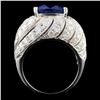 Image 3 : 18K Gold 10.60ct Sapphire & 2.87ctw Diam Ring