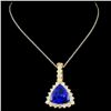 Image 2 : 18K Gold 6.84ct Tanzanite & 1.96ctw Diamond Pendan