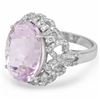 Image 2 : 14K Gold 14.50ct Kunzite & 1.00ct Diamond Ring