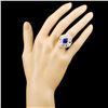 Image 4 : 14K Gold 3.68ct Sapphire & 1.15ctw Diamond Ring