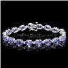 Image 1 : 14k Gold 19.00ct Tanzanite & 0.75ct Diamond Brace