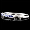 Image 2 : 14K Gold 3.60ct Sapphire & 0.63ctw Diamond Bangle