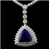 Image 1 : 18K White Gold 7.84ct Tanzanite & 10.67ct Diamond