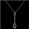 Image 1 : 18K Gold 14.92ct Tanzanite & 0.65ctw Diamond Penda