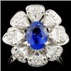 Image 1 : 18K Gold 1.74ct Sapphire & 1.26ctw Diamond Ring