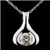 Image 1 : 14K White Gold 0.67ctw Diamond Pendant