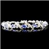Image 1 : 14K Gold 5.52ct Tanzanite & 0.41ctw Diamond Bracel