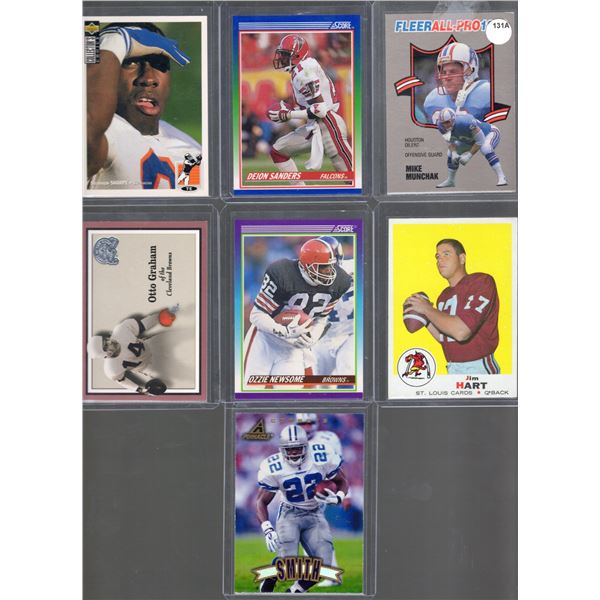 13 Vintage Star & HOF Football Cards: Montana, Franco, Deion, Griese, Emmitt Smith, Otto Graham, & m