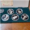 Image 3 : 1988 Calgary Olympic Proof Coin Set 10 Coins 1 Troy Ounce Silver Each