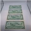 Image 2 : 1954 Modified $1 Canadian Banknote Set of 4 *A/A Replacement Notes