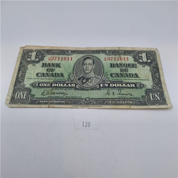 1937 $1 Canadian Banknote