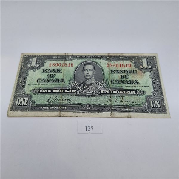 1937 $1 Canadian Banknote