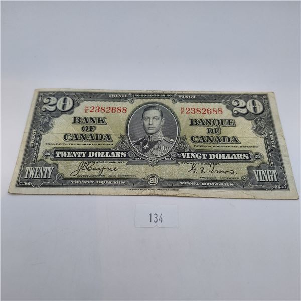 1937 $20 Canadian Banknote