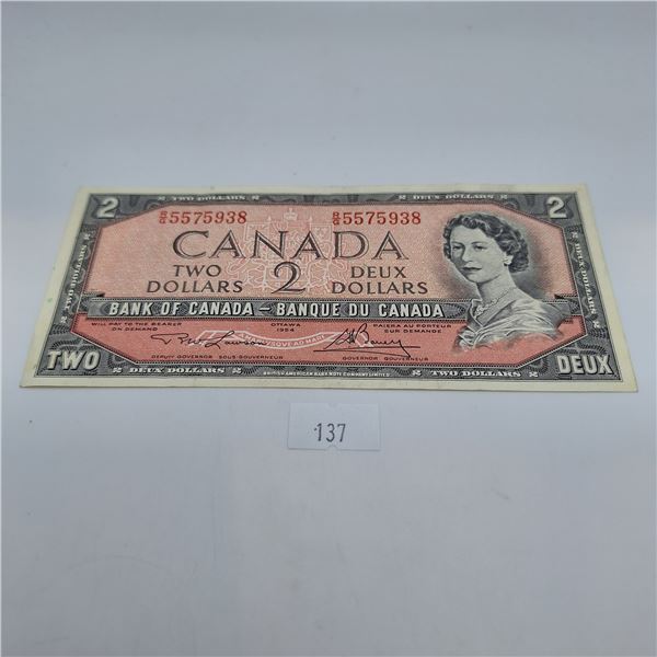 1954 Modified $2 Canadian Banknote