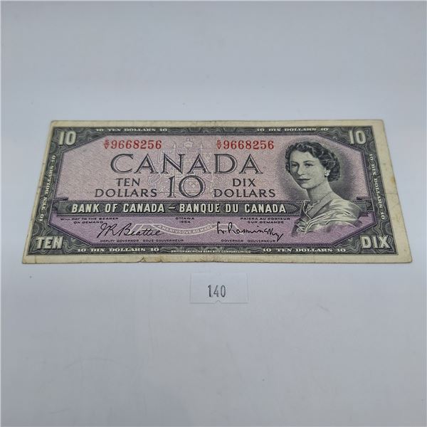 1954 Modified $10 Canadian Banknote