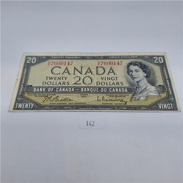1954 Modified $20 Canadian Banknote