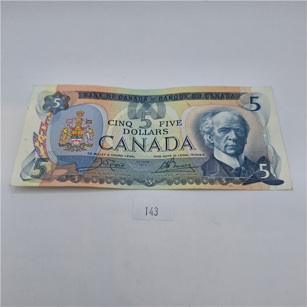 1979 $5 Canadian Banknote