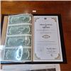 Image 2 : Bankers Vault Portfolio with Uncut Sheet of 4 American $2 Bills and Newspaper Clipping