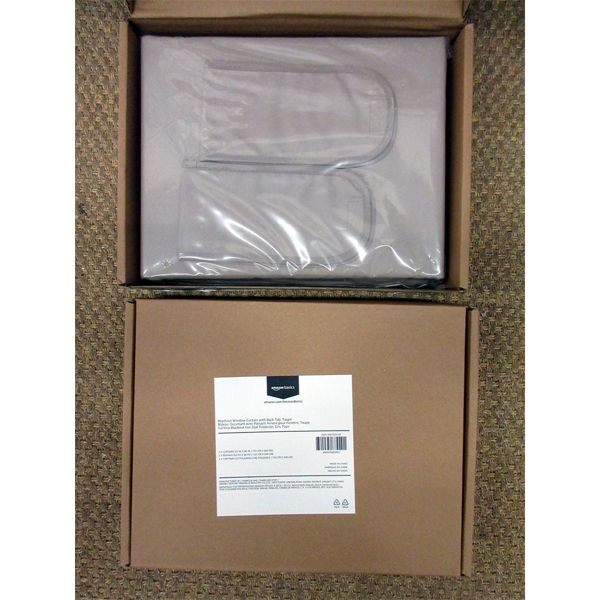 2 Sets of 2 New Blackout Curtains -  Taupe