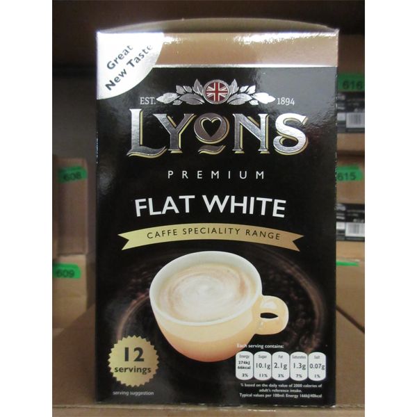 Case of Lyons Instant Flat White Packets