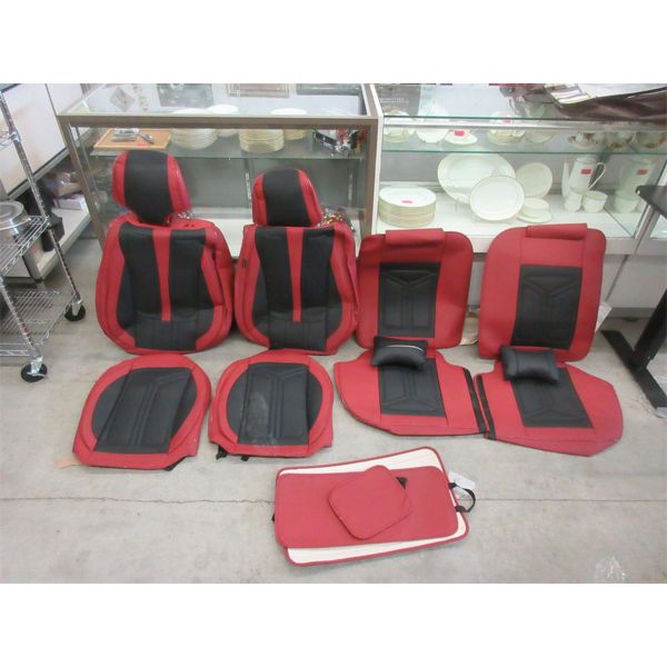 New My-Life 12 Pcs Set of Red Car Seat Covers