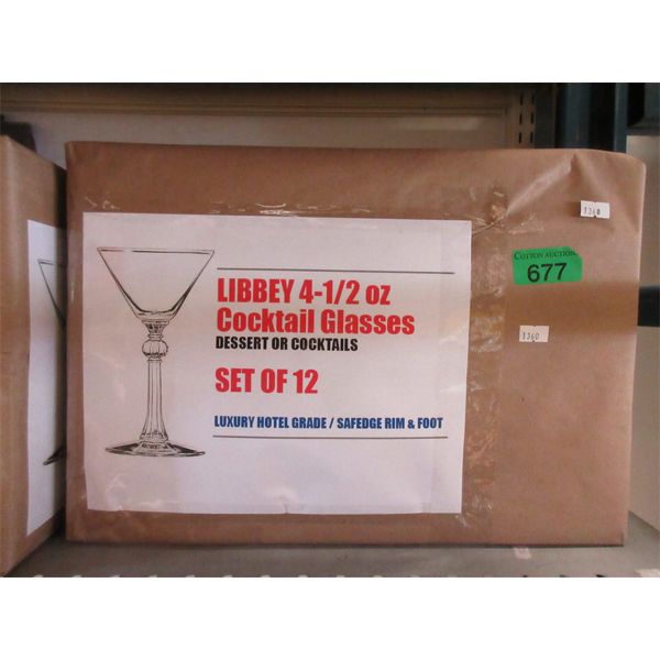 Set of 12 New Libbey 4.5 Oz Cocktail Glasses 