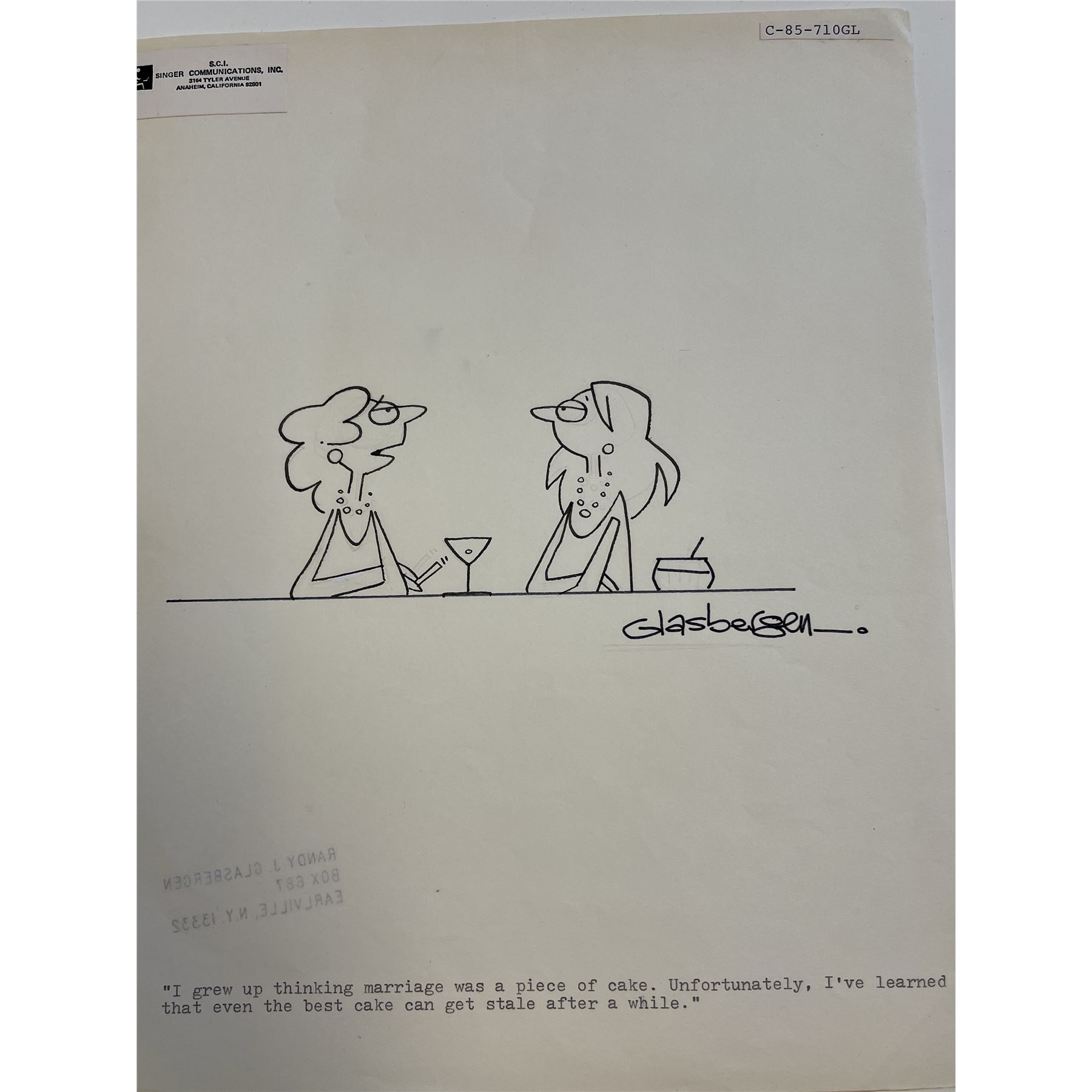 Randy Glasbergen Original Cartoon