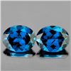 Image 1 : Natural London Blue Topaz Pair  {Flawless-VVS1}