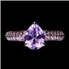 Image 1 : Natural Purple Amethyst & Rhodolite Garnet Ring