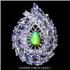 Image 1 : Natural White Opal & Tanzanite Ring