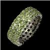 Image 1 : Natural Round Peridot Eternity Ring