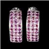 Image 1 : Natural Round Rhodolite Garnet  Earrings