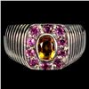 Image 1 : Natural Citrine  Rhodolite Garnet Earrings