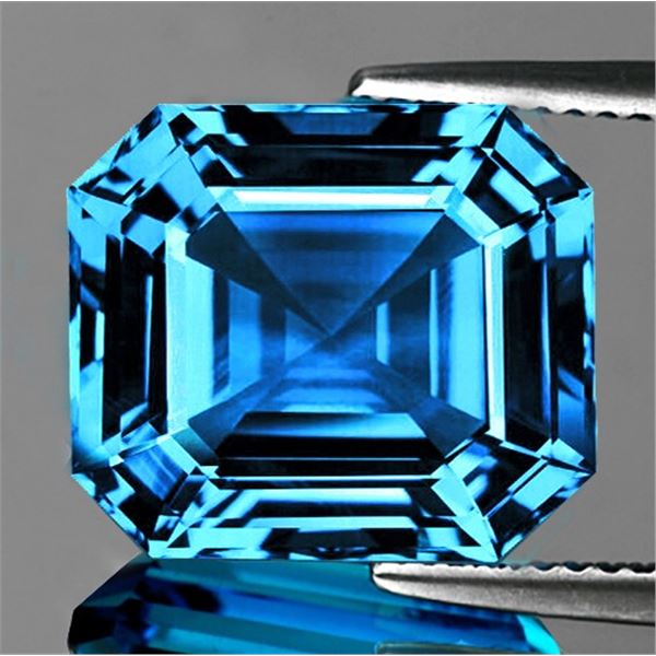 Natural Swiss Blue Topaz 8.52 Cts {Flawless-VVS}