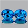 Image 1 : Natural Intense Swiss Blue TopazPair {Flawless-VVS}