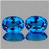 Image 1 : Natural Intense Swiss Blue Topaz Pair {Flawless-VVS}