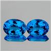 Image 1 : Natural Intense Swiss Blue Topaz Pair {Flawless-VVS}