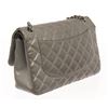 Image 3 : Chanel Grey Leather Large Double Flap Shoulder Bag