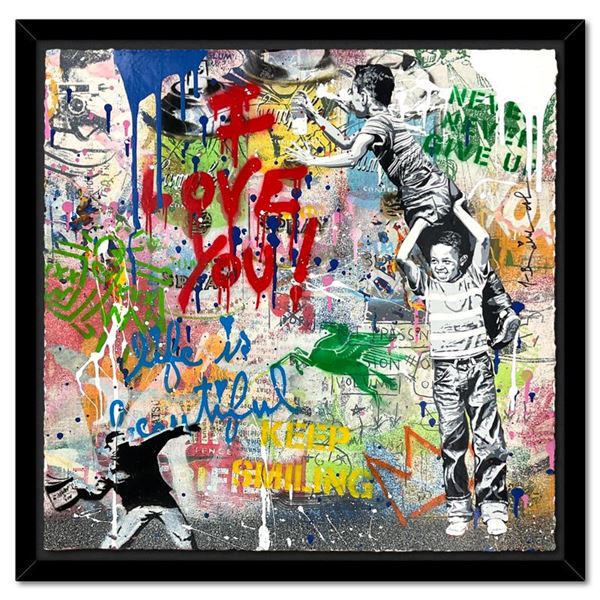 Never, Never Give Up! by Mr Brainwash Original