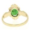 Image 7 : Vintage 14k Yellow Gold 1.15 ctw Green Tourmaline Solitaire & Diamond Halo Ring