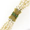 Image 7 : Vintage 11 Strand 31" Freshwater Pearl Necklace w/ 14k Gold Jade Handmade Clasp