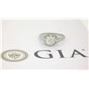 Image 3 : Antique Art Deco Platinum 1.30 ctw GIA Diamond Etched Filigree Engagement Ring
