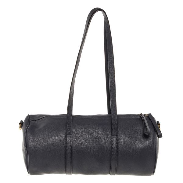 Mansur Gavriel Navy Blue Lambskin Leather Mini Duffle Shoulder Bag