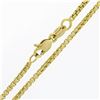 Image 6 : NEW 14K Yellow Gold 18" Long 1.55mm Rounded Beveled Box Link Chain Necklace