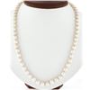 Image 2 : Vintage Long 31" Pearl Strand Necklace w/ 14K Gold 1.5 ctw Pave Diamond Ball Cla
