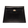 Image 2 : Hermes Black Leather Lizard Kelly Danse Pochette Shoulder Bag