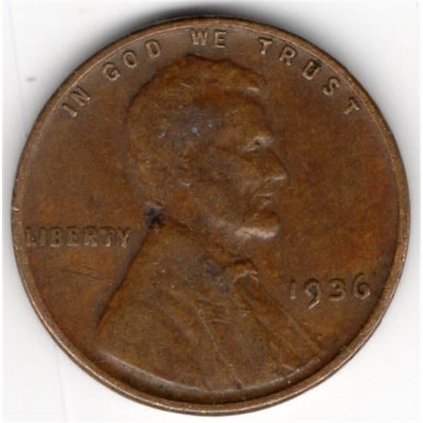 1936 Lincoln Wheat Cent DDO