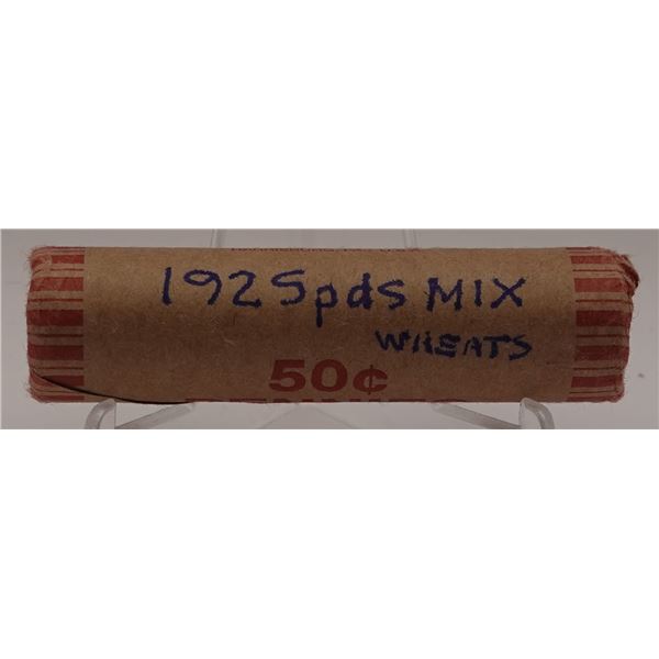 Pure roll of 1925 P/D/S Wheat Cents
