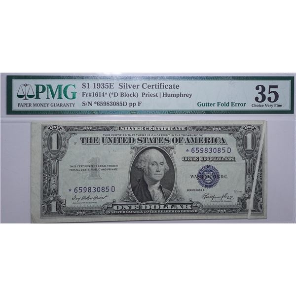 1935-E $1Silver Certificate PMG Grade of 35