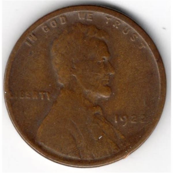 1922-D Weak D Lincoln Wheat Cent
